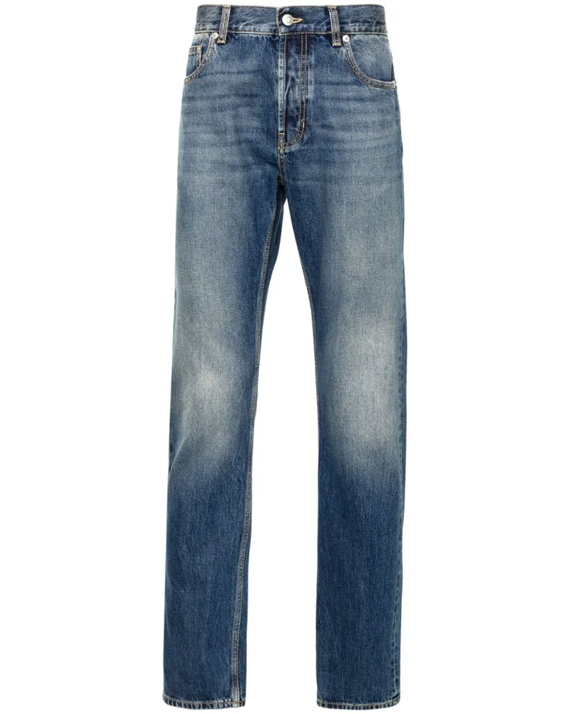 Alexander McQueen Jeans mit Logo-Print Blau