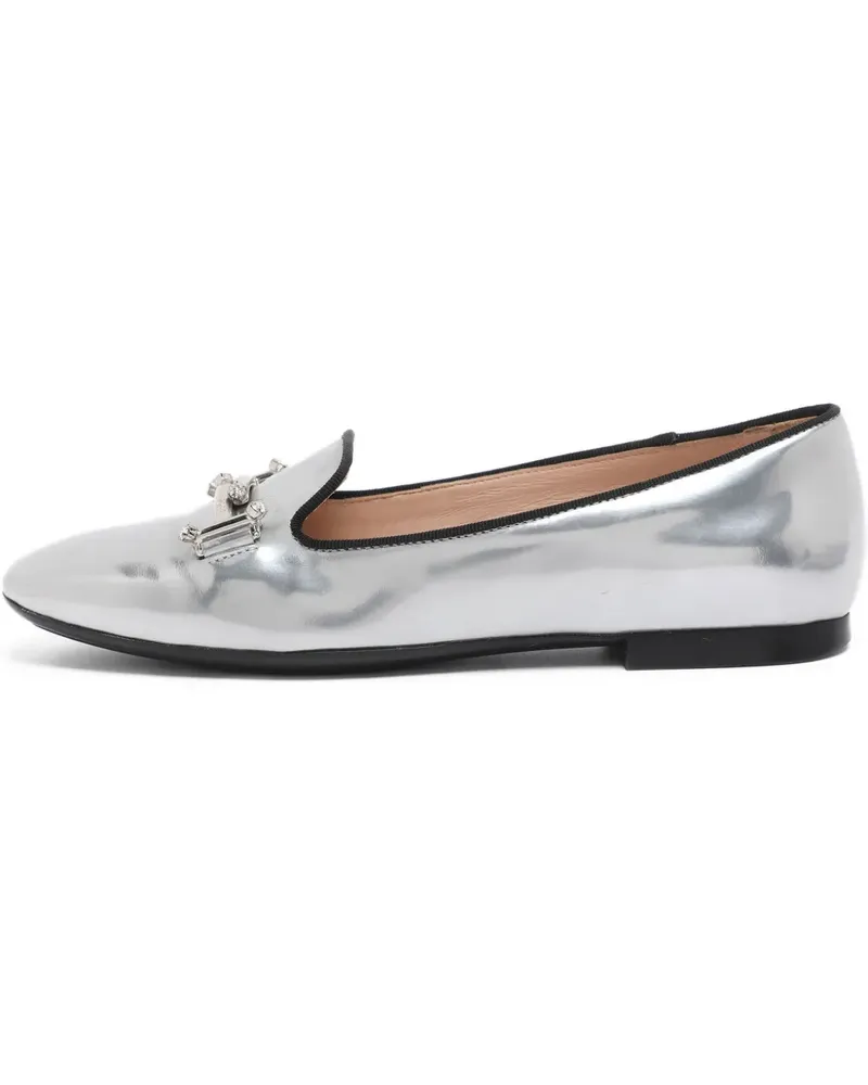 TOD'S Loafer mit Double T - Silber Silber