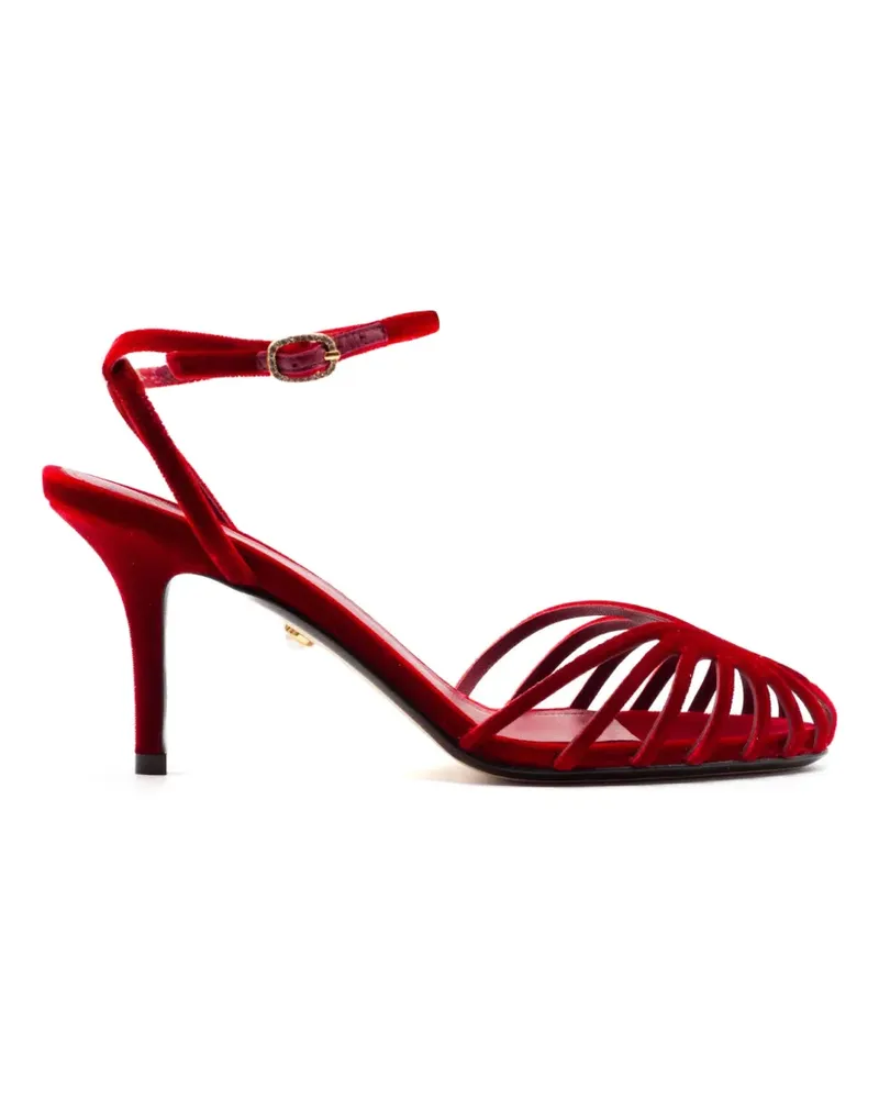Alevì Cage Sandalen aus Samt - Rot Rot