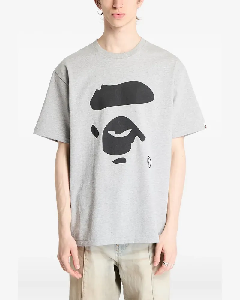BAPE T-Shirt mit grafischem Print - Grau Grau