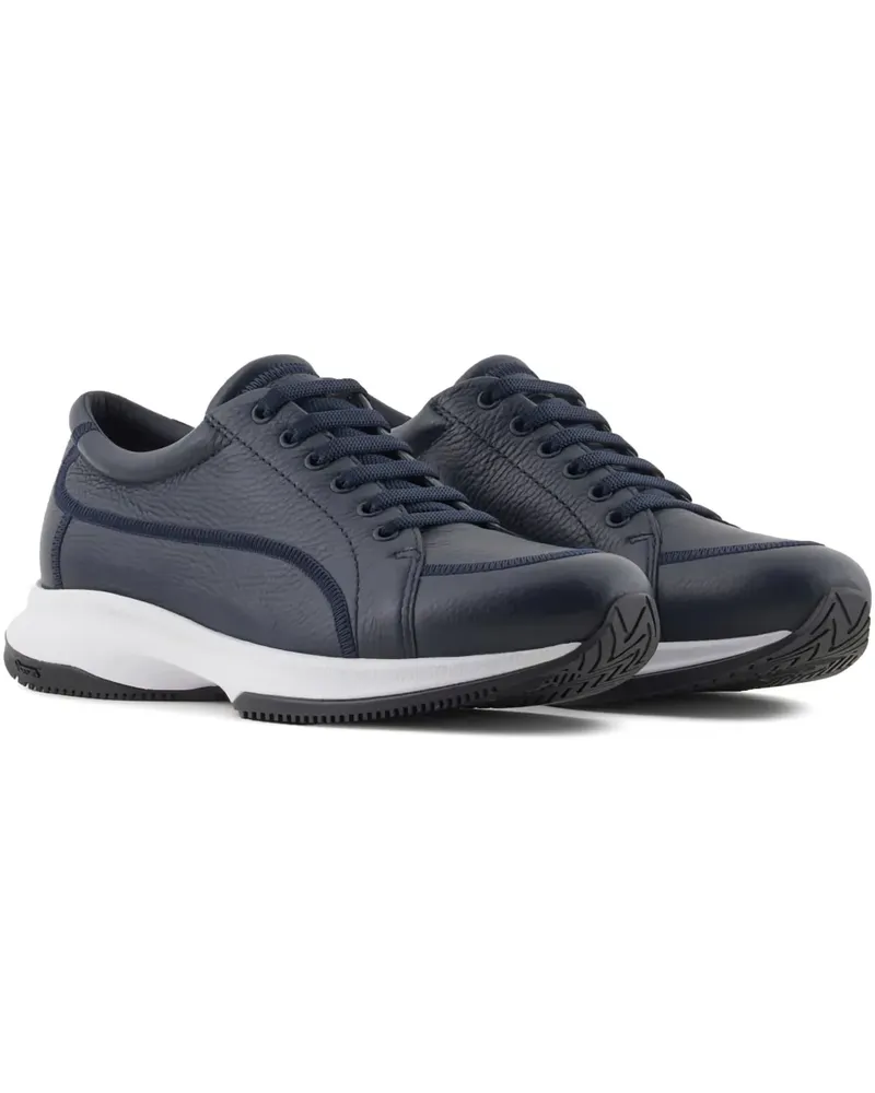 Giorgio Armani Sneakers mit Kontrasteinsatz - Blau Blau