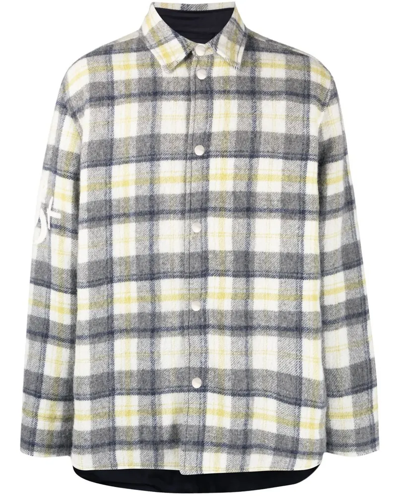 Jil Sander Karierte Hemdjacke - Weiß Weiß