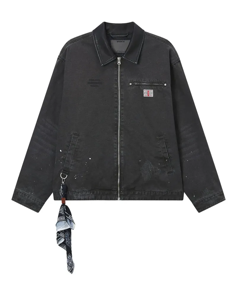 Musium Div. Jacke im Workwear-Look mit Schalanhänger - Grau Grau