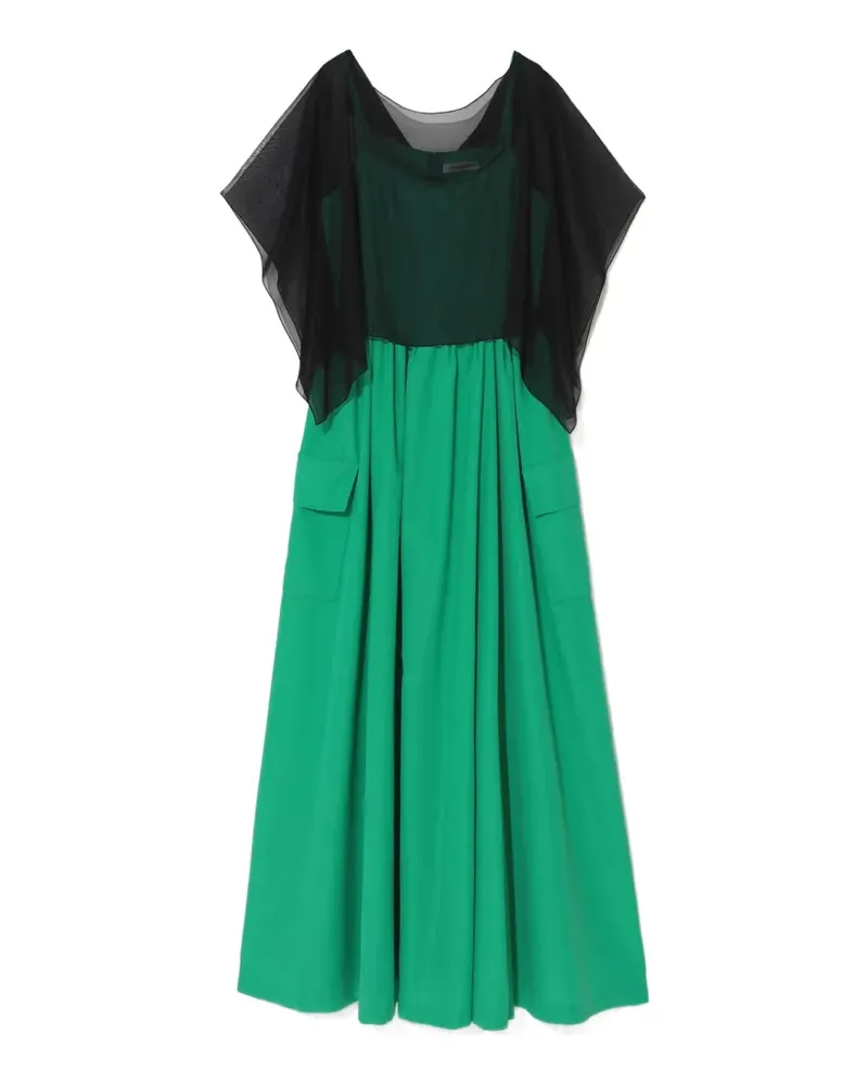 Undercover sheer-panelled cargo midi dress - Grün Grün