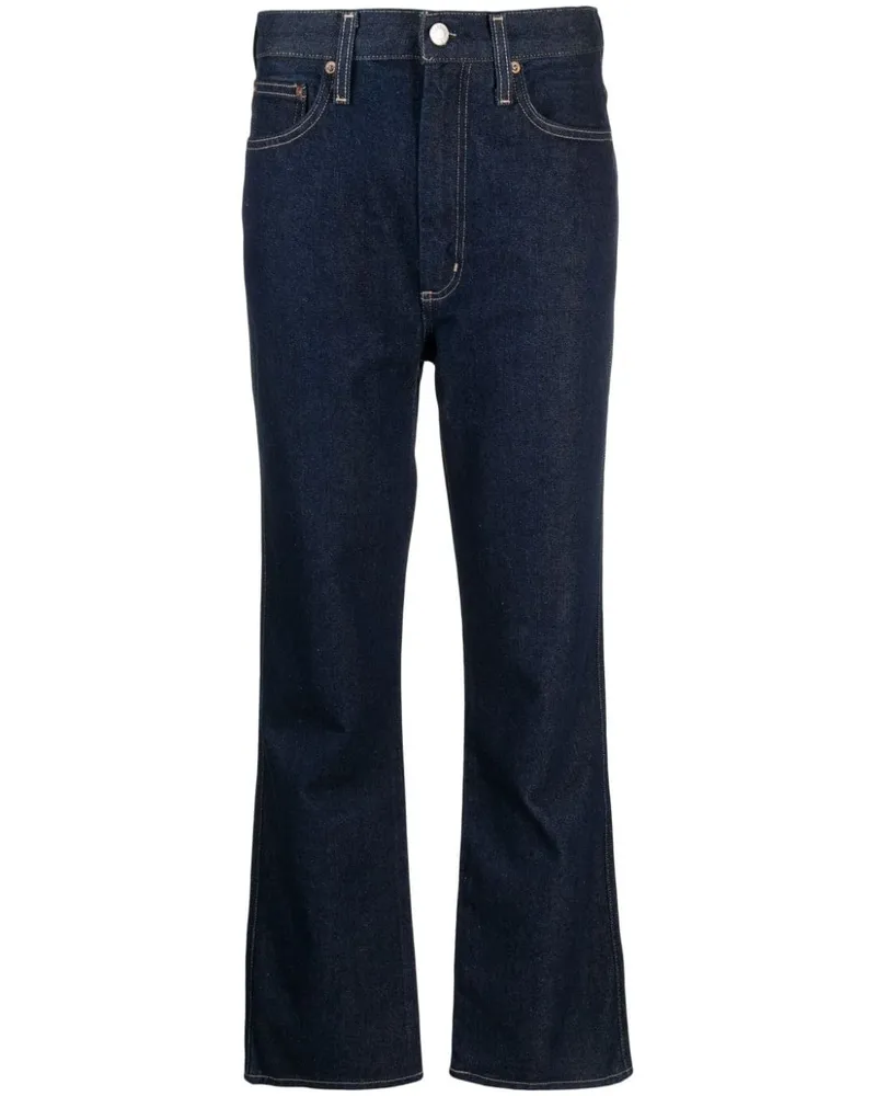 AGOLDE Halbhohe Schlagjeans - Blau Blau