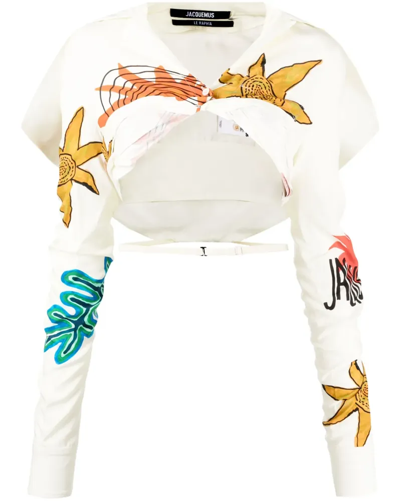 Jacquemus Langarmshirt mit grafischem Print - Gelb Gelb