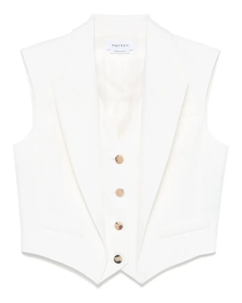 Alexander McQueen Weste im Layering-Look - Weiß Weiß