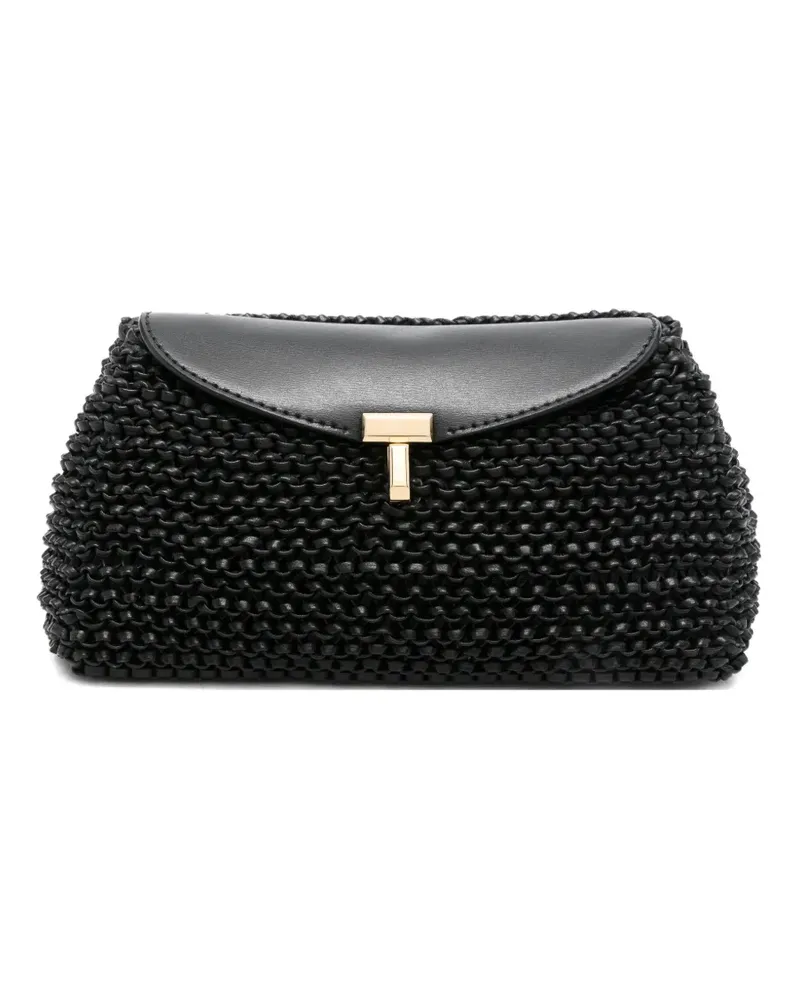 Totême Mini T-Lock Clutch aus Leder - Schwarz Schwarz