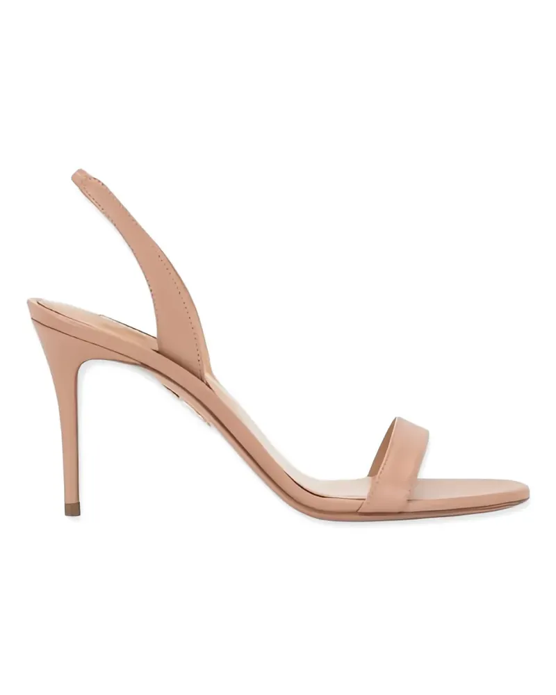 Aquazzura slingback leather sandals - Nude Nude