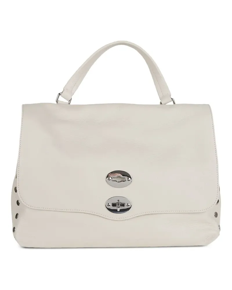 Zanellato Mittelgroßer Tote Bag mit Drehverschluss - Weiß Weiß