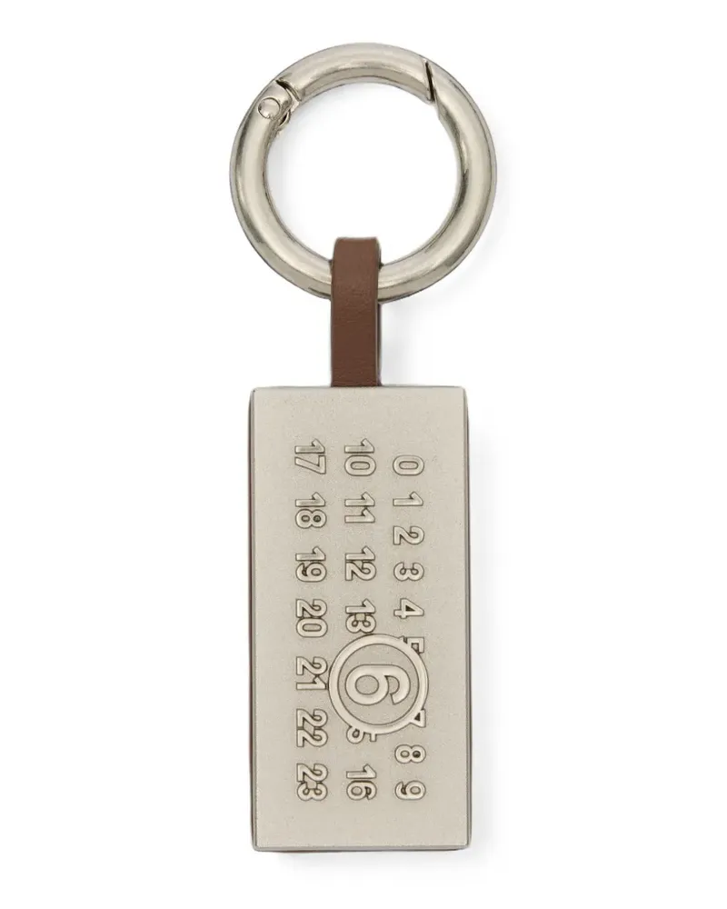 Maison Margiela numeric-plaque bag charm - Silber Silber
