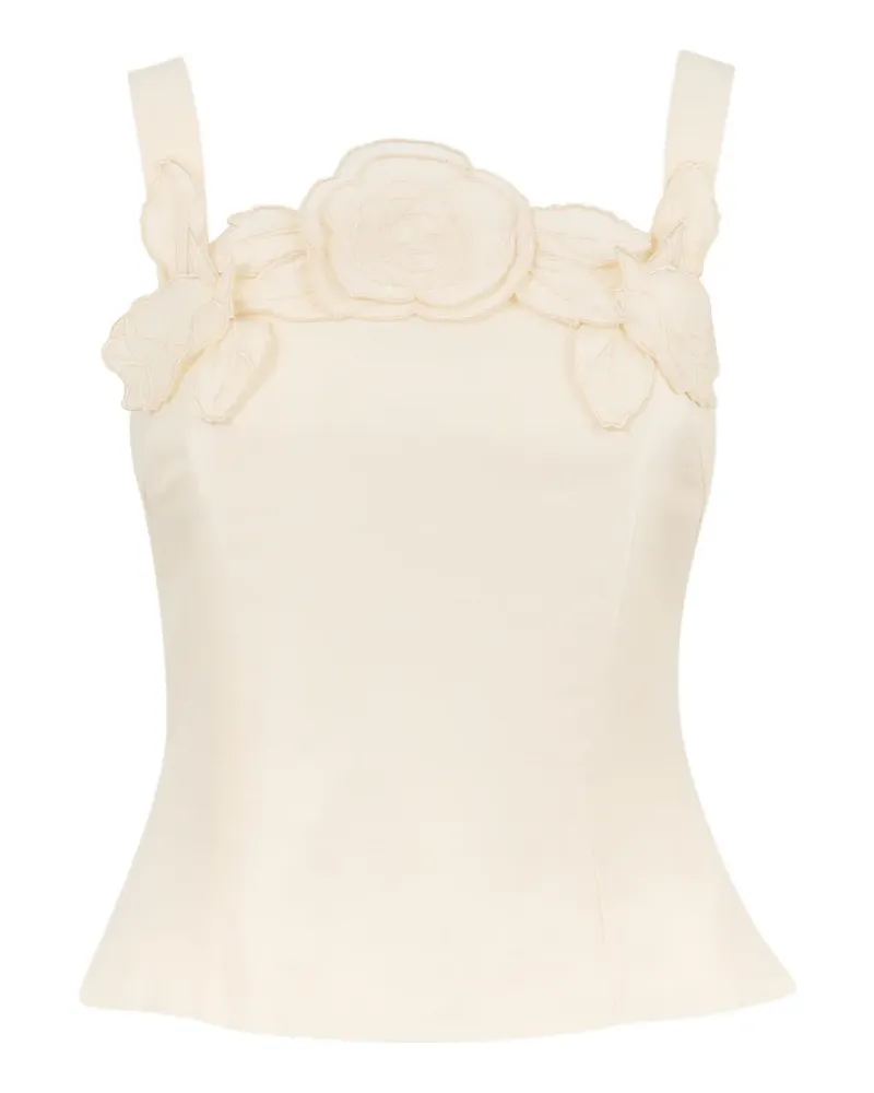 LEO LIN Isadora bust-appliqué top - Nude Nude