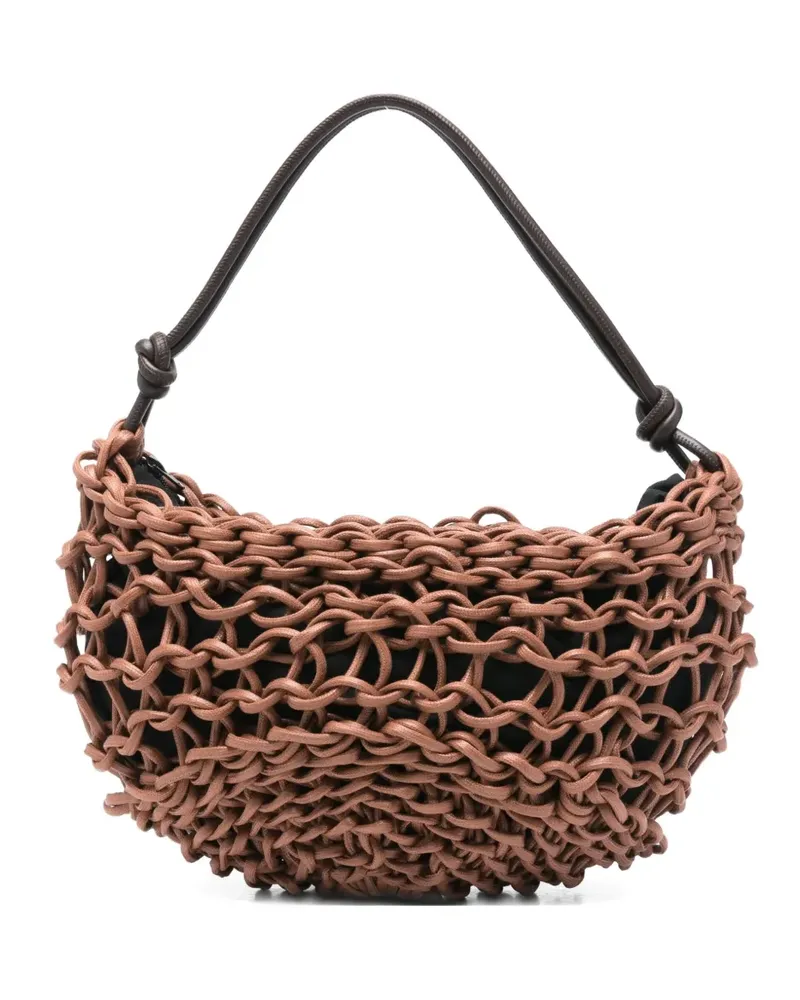 Alienina Gewebte Aurora Schultertasche - Braun Braun
