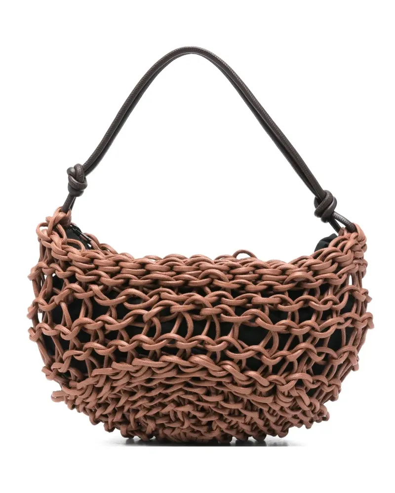 Alienina Gewebte Aurora Schultertasche - Braun Braun
