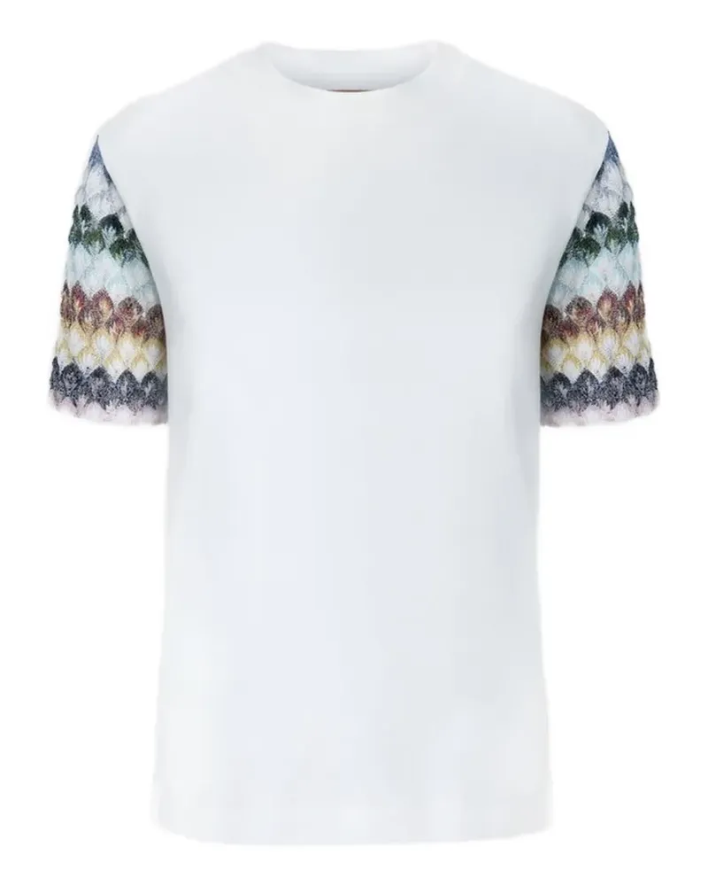 Missoni T-Shirt mit Zickzackärmeln - Weiß Weiß