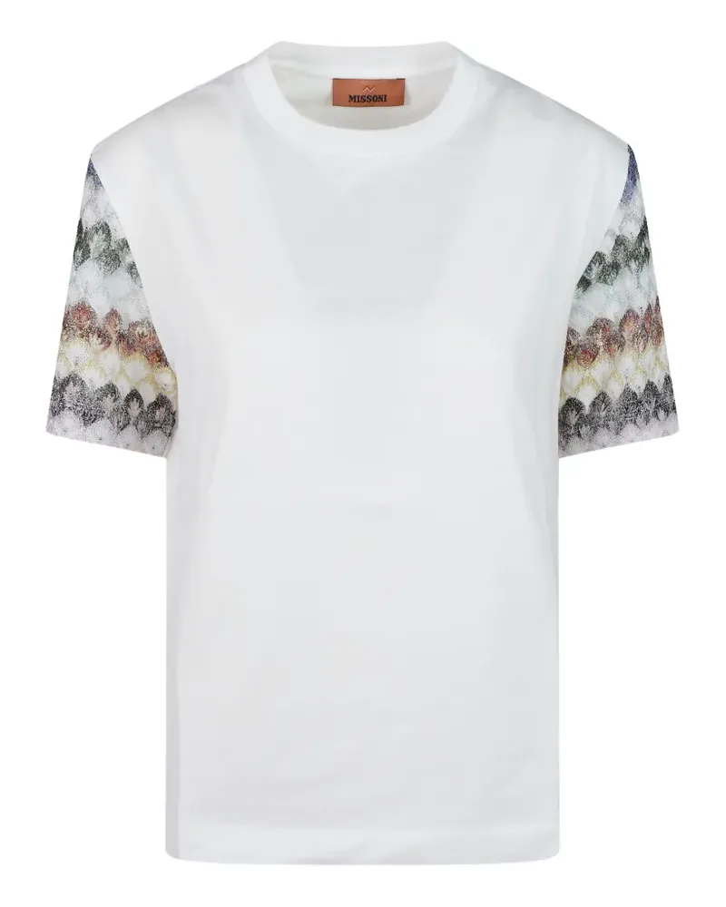 Missoni T-Shirt mit Zickzackärmeln - Weiß Weiß