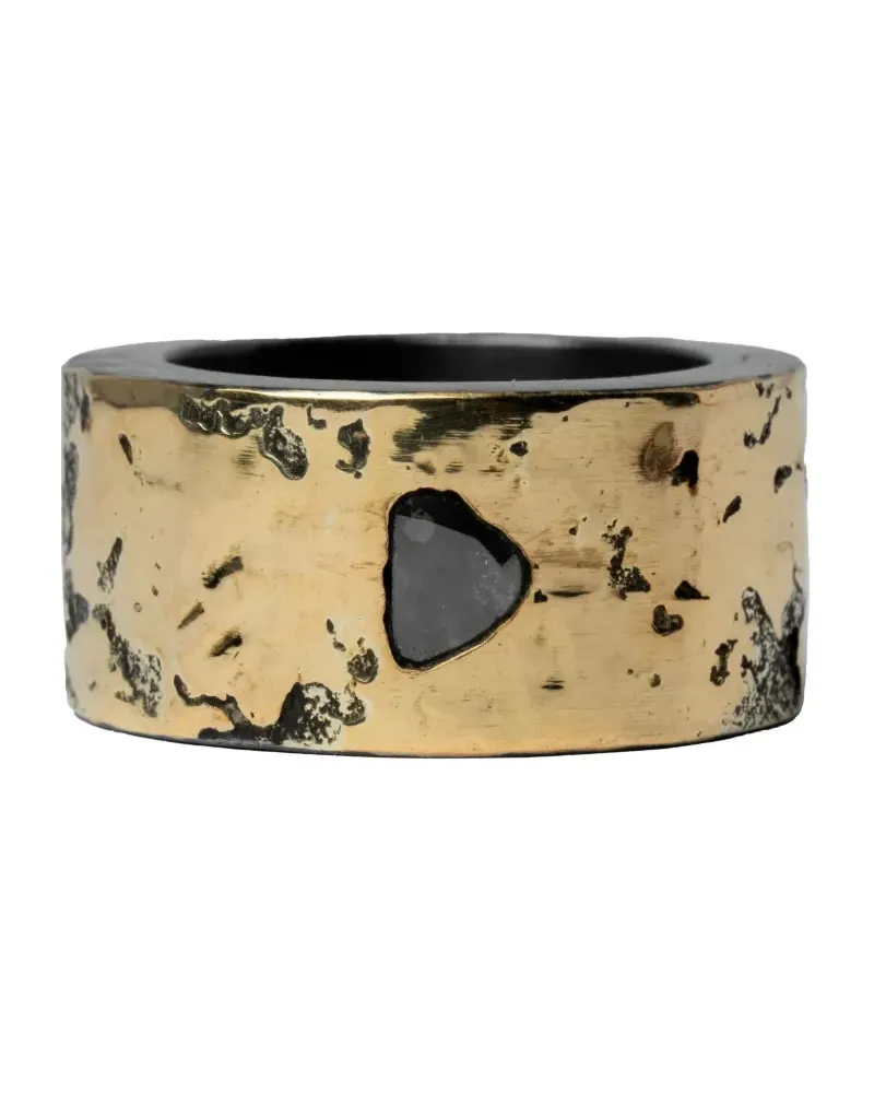 Parts Of Four Sistema Ring aus oxidiertem Sterlingsilber mit Diamanten - Schwarz Schwarz