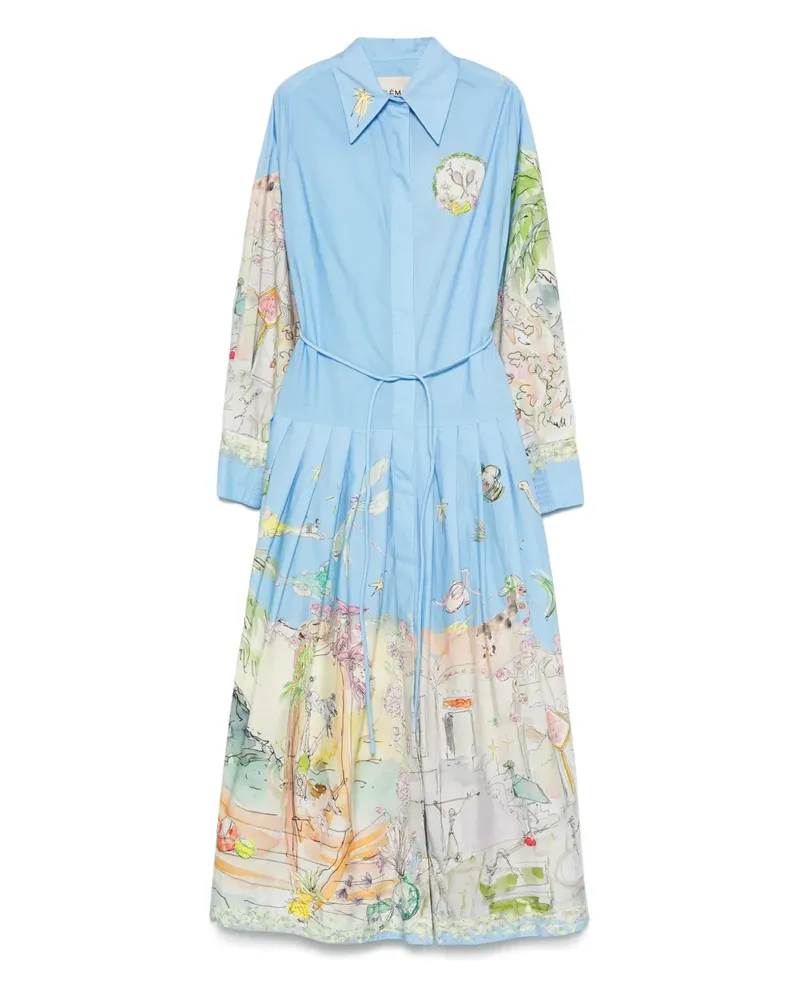 ALEMAIS Kleid aus Bio-Baumwolle - Blau Blau