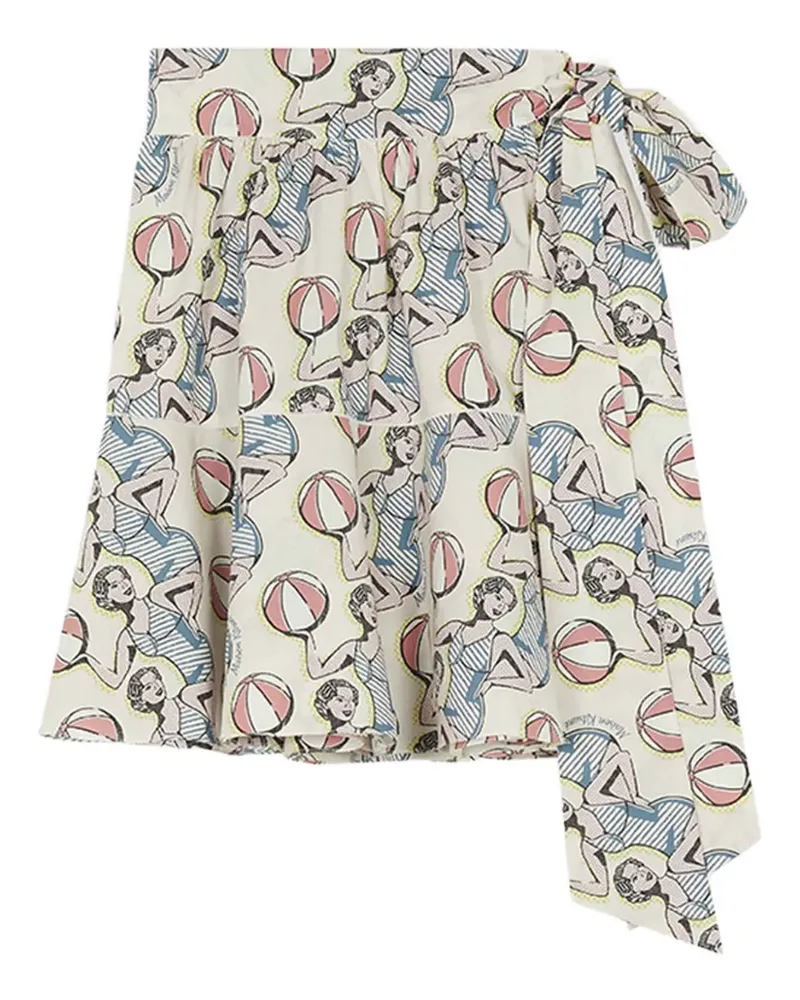 Kitsuné printed skirt - Nude Nude