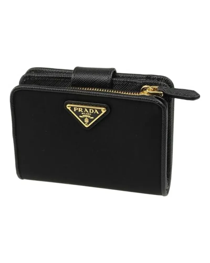 Prada Saffiano trim-wallet - Schwarz Schwarz