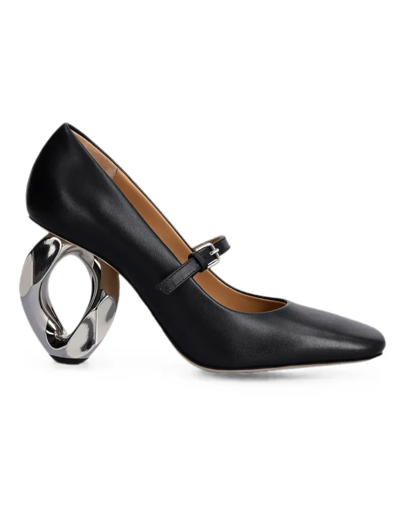 J.W.Anderson buckle-strap heeled pumps - Schwarz Schwarz
