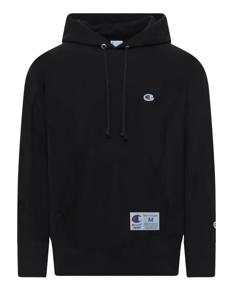 Undercover x UC logo-patch drawstring hoodie - Schwarz Schwarz