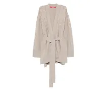 Cardigan mit Zopfmuster - Nude