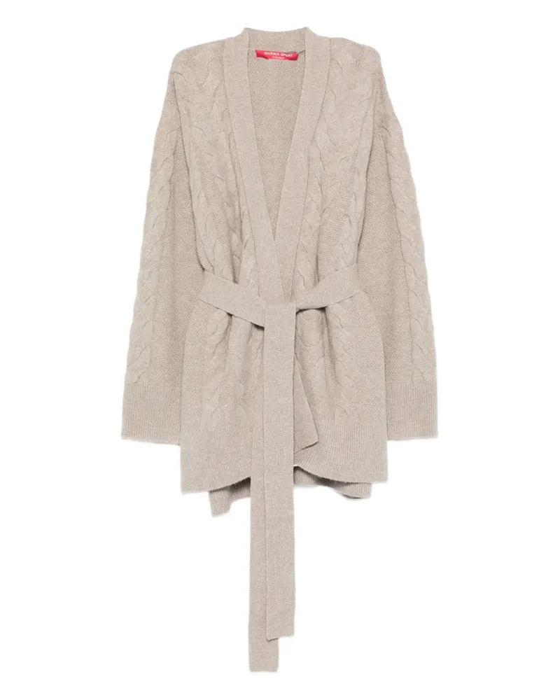 Marina Rinaldi Cardigan mit Zopfmuster - Nude Nude