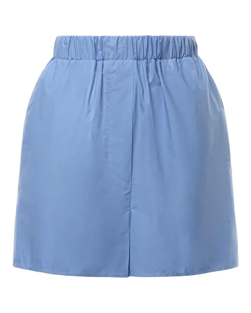 FRANKIE Shop Lui logo-embroidered elasticated-waist shorts - Blau Blau