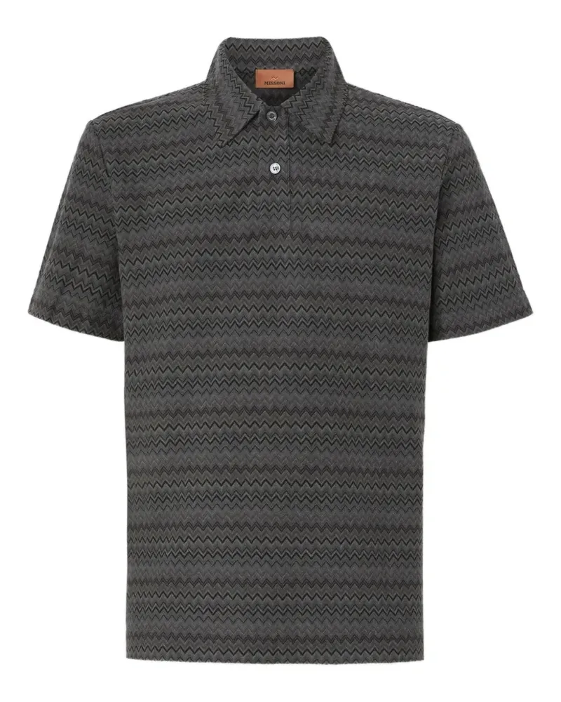 Missoni Poloshirt mit Zickzackmuster - Grau Grau