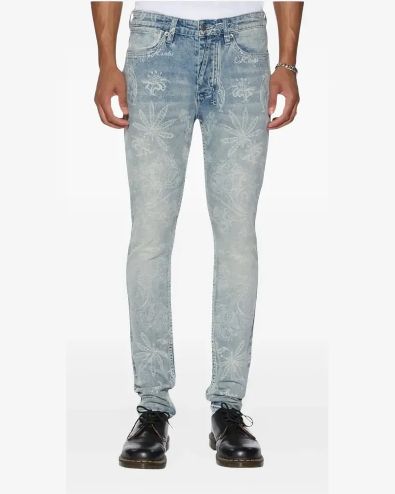 ksubi Van Winkle Jeans aus Blumenjacquard - Blau Blau