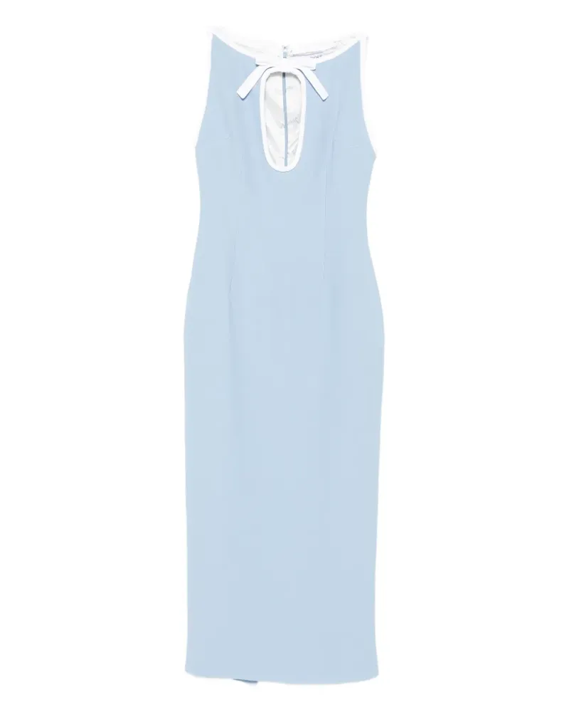Rowen Rose Kleid mit Schlüssellochausschnitt - Blau Blau
