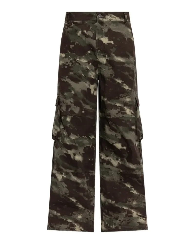adidas Camo camouflage-print wide-leg trousers - Braun Braun