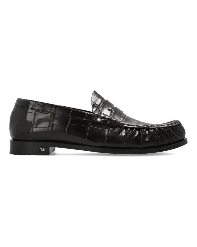Max Mara Fingere croc-effect leather ballet flats - Braun Braun