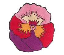 Teppich in Colour-Block-Optik mit Blumenform