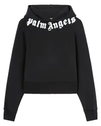 Palm Angels Hoodie mit Logo-Print Schwarz