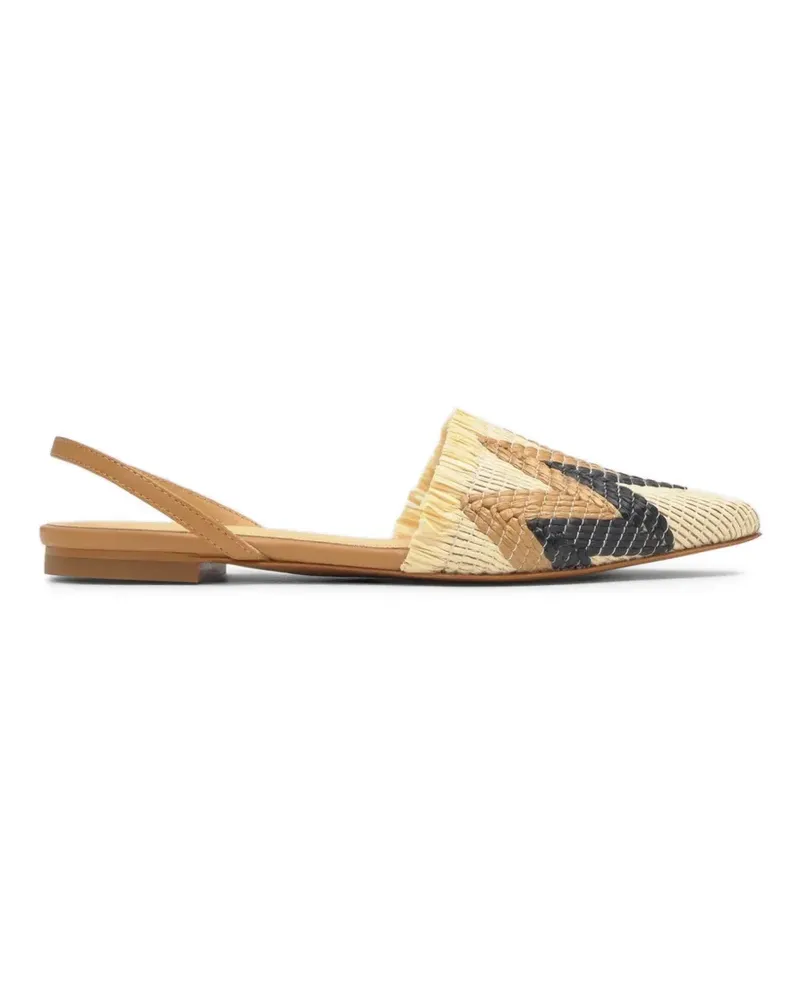 Castañer Berta Slingback-Espadrilles mit Zickzackmuster - Nude Nude