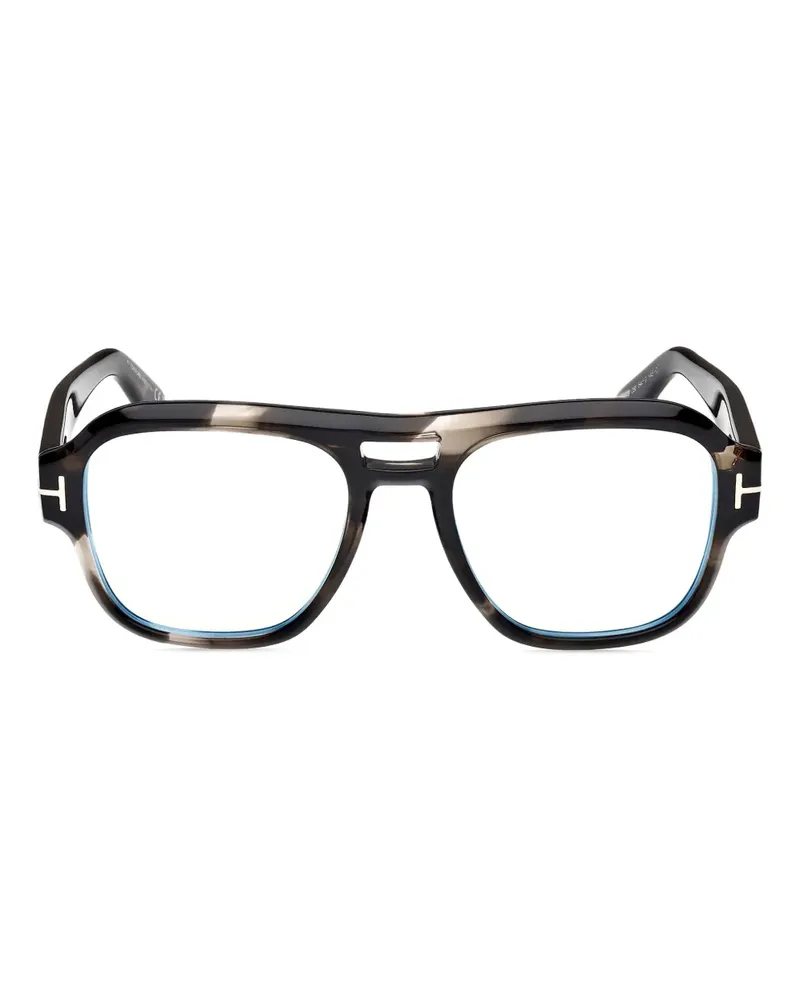 Tom Ford Brille mit rundem Gestell - Braun Braun