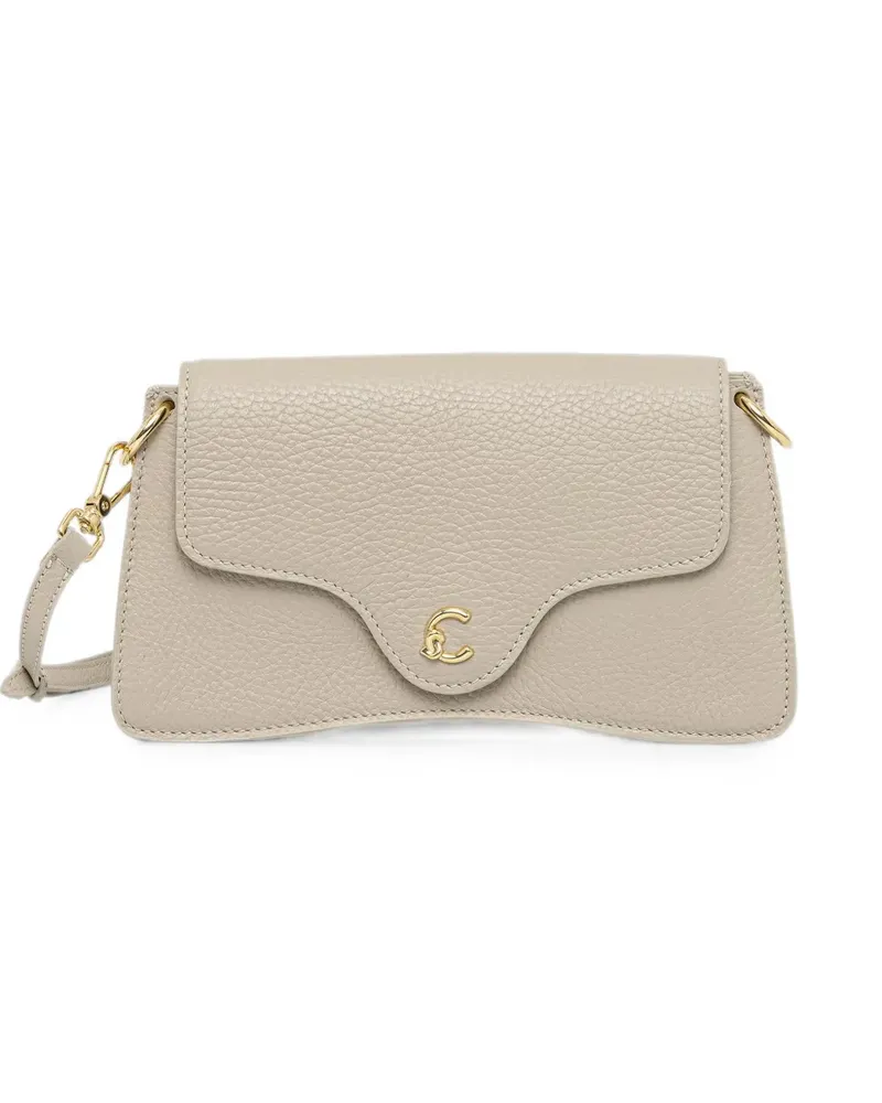 Coccinelle Mini  C-Me Schultertasche mit Logo-Schild - Nude Nude