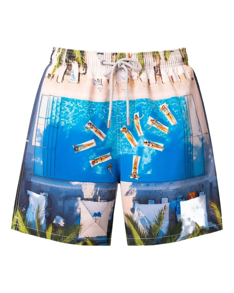 MC2 Saint Barth Gustavia Badeshorts mit Print - Blau Blau