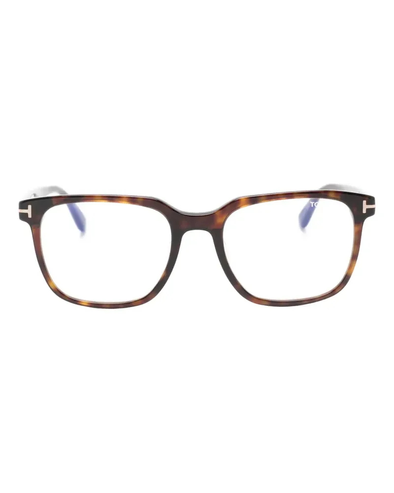 Tom Ford Geometrische Sonnenbrille mit Cannage-Muster - Braun Braun