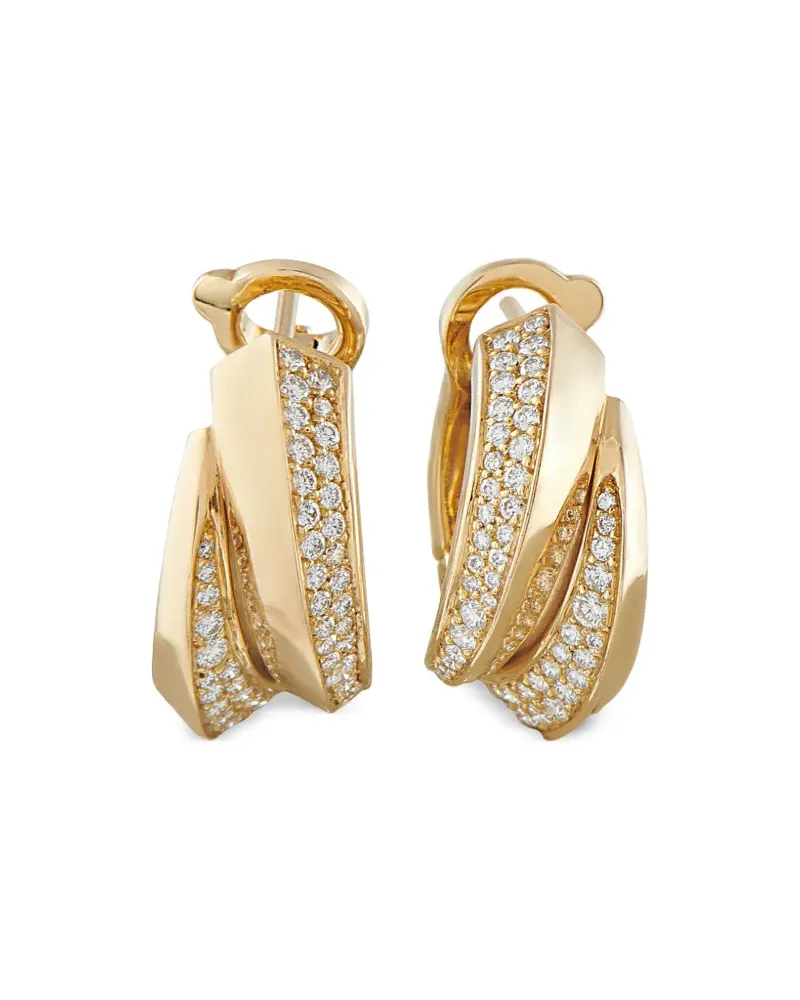Cartier Panthère Griffe Creolen mit Diamanten - Gold Gold