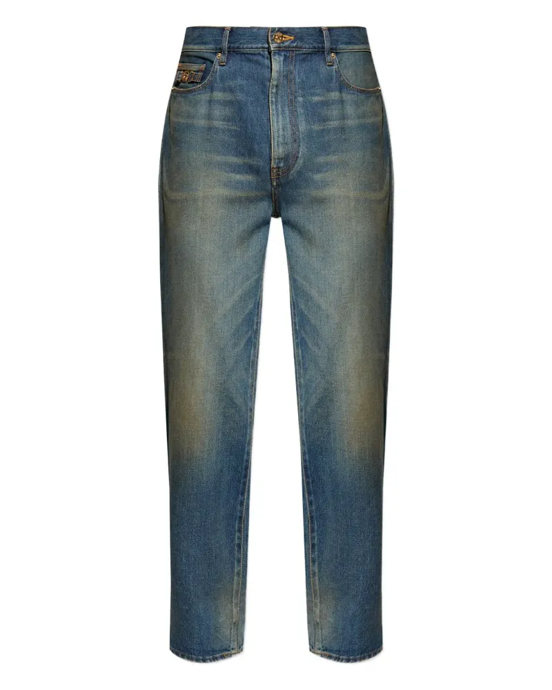 Versace Jeans mit Logo-Schild - Blau Blau