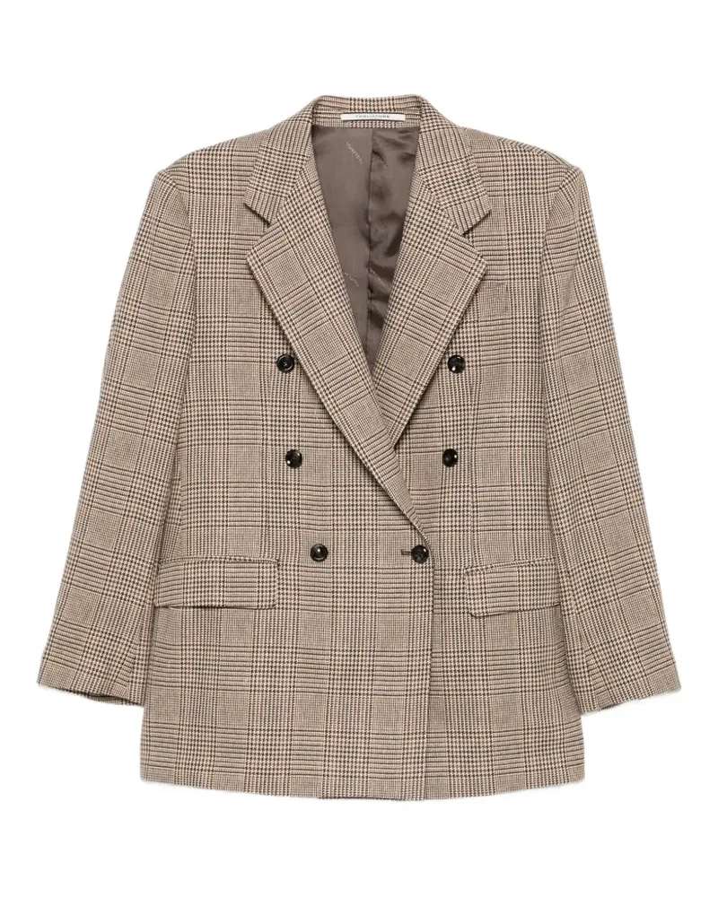 Tagliatore Karierte Cabanjacke - Nude Nude