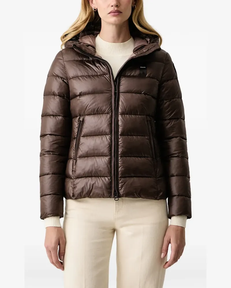 Blauer Caroll quilted hooded padded jacket - Braun Braun