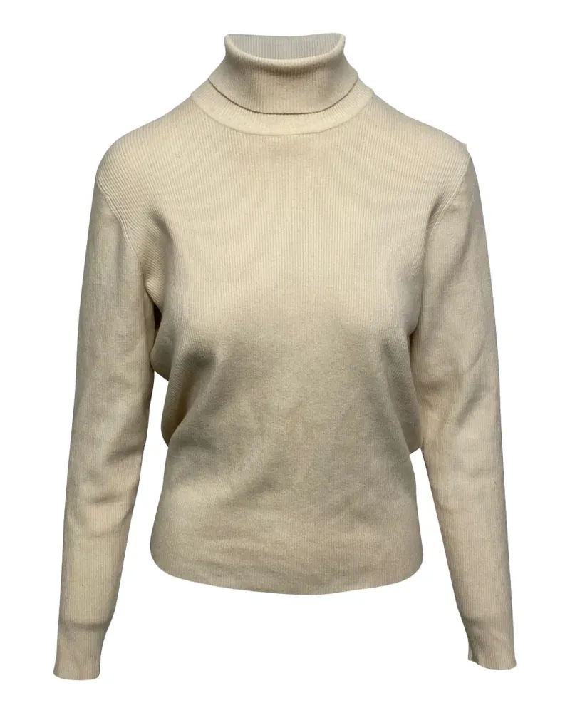 Victoria Beckham button-embellishments turtleneck sweater - Nude Nude