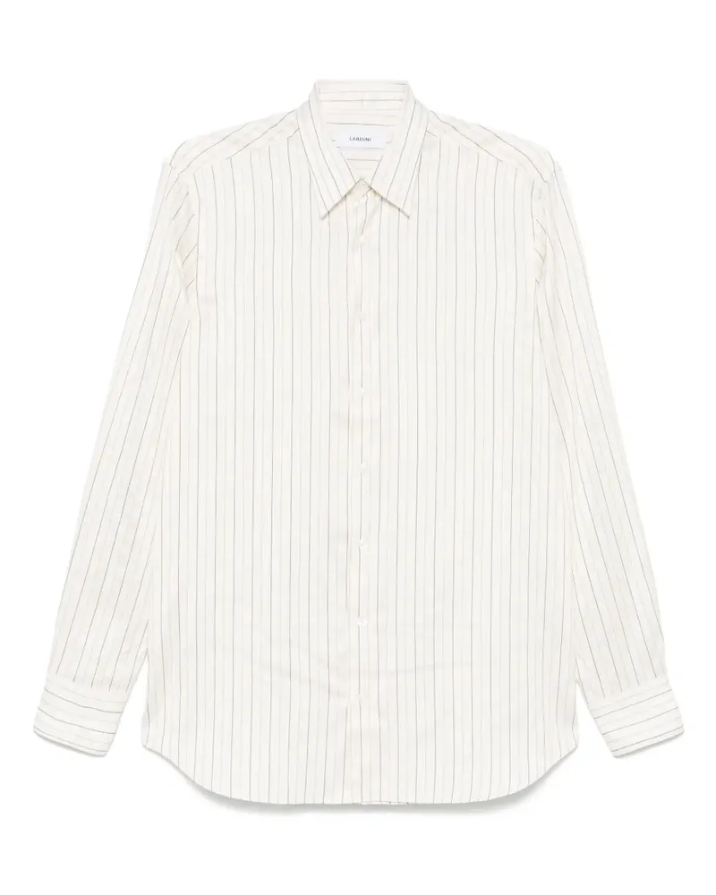 LARDINI Gestreiftes Hemd - Nude Nude