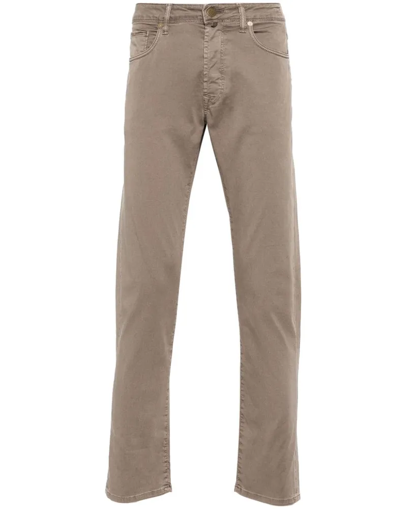 Incotex Chino mit schmalem Schnitt Nude