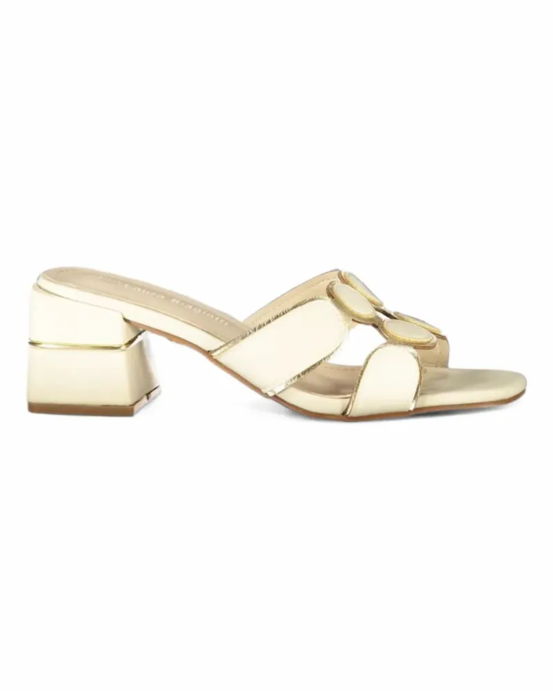 Laura Biagiotti embellished block-heel sandals - Nude Nude