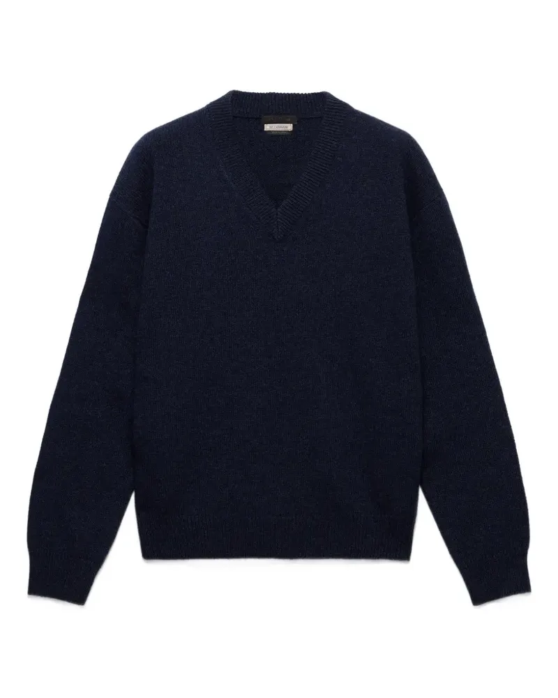 Prada Re-Cashmere Pullover mit V-Ausschnitt - Blau Blau